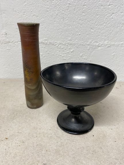 Keramikschale „Jean Marais“, dazu eine Vase aus St