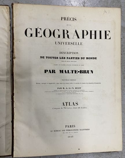 MALTA BRAUN
Geografieatlas, 72 Karten, 1843
In Fol