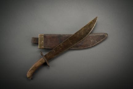 Machette américaine, modèle 1909 Bolo. Lame datée 