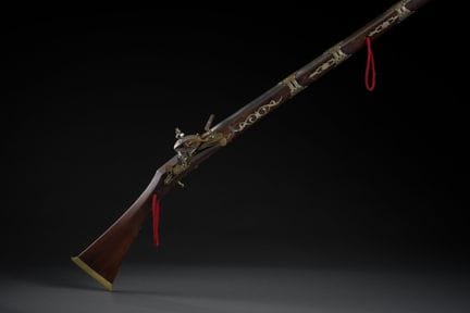 Fusil marocain, à silex, dit moukalah. Canon rond,