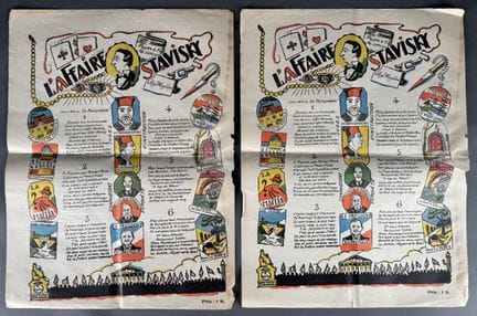 « LAffaire Stavisky » Lot de 2 affichettes dune ch