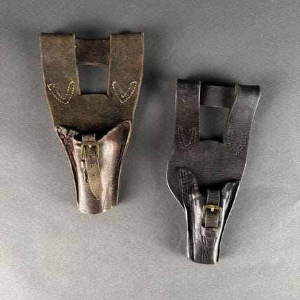 Set di 2 foderi, modello 1886/93, in pelle marrone