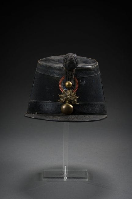 Shako da ufficiale di fanteria, modello 1872, rive
