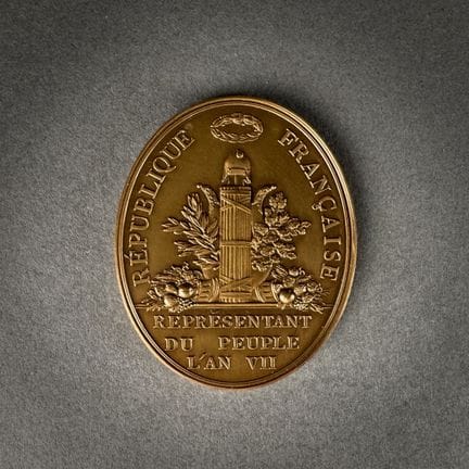 Medaglia ovale in bronzo “Repubblica Francese, Rap