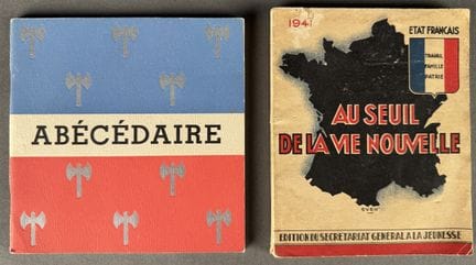 Lot comprenant :
- Abécédaire publié par le régime