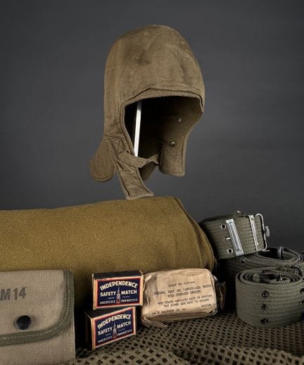 US-amerikanisches Set: 3 Gurtbänder aus Segeltuch 