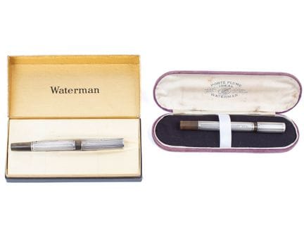 WATERMAN
54 fountain pen, silver-plated fluted tri