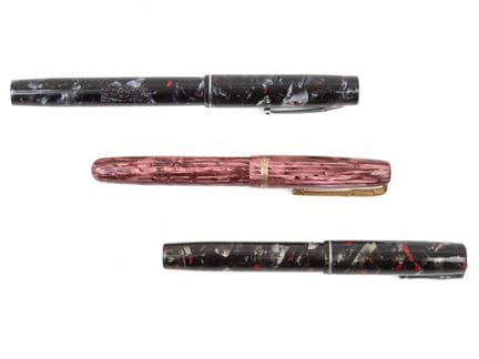WATERMAN
Fountain pen No. 3, black, gray, and red 