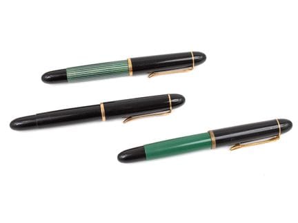 PELIKAN
3 stylos plume : 120, 140 noir et vert, 14