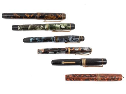 BERMOND
Dinky ébonite marbré à levier + Dinky noir