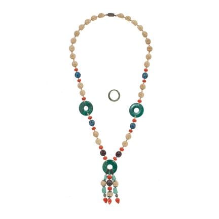 CHINA - 19TH CENTURY
Two Mandarin Necklaces

- One