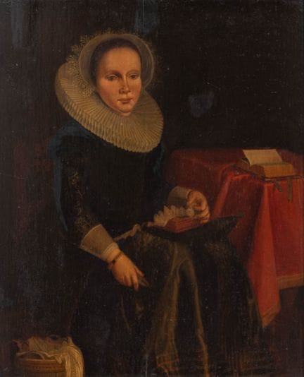 ESCUELA HOLANDESA DEL SIGLO XVII
Retrato de una mu