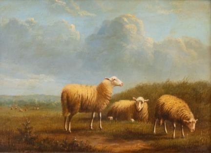 Eugène VERBOECKHOVEN (1798/99 - 1881)
Pecore al pa