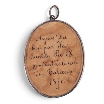 OBRA DEL SIGLO XIX
Agnus Dei del papa Pío IX, 1870
