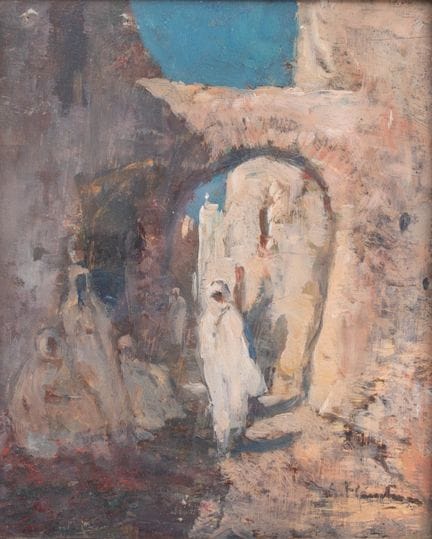 Gustave FLASSCHOEN (1868 - 1940)
Vicolo animato ne