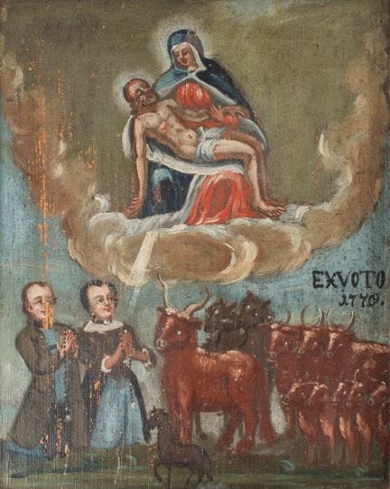 ESCUELA DE FINALES DEL SIGLO XVIII
Exvoto, 1770

Ó