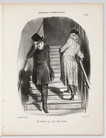 DAUMIER. Locataires et Propriétaires. P., Aubert, 