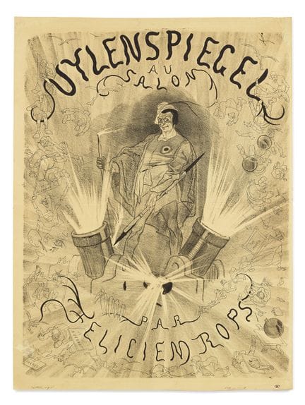 ROPS (Félicien). Affiche pour l’Uylenspiegel au Sa