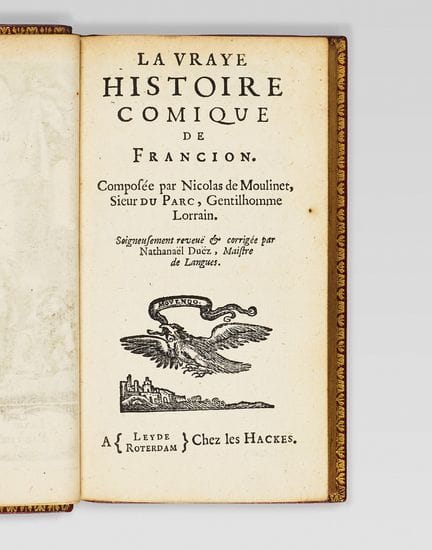 SOREL (Charles). La vraye histoire comique de Fran