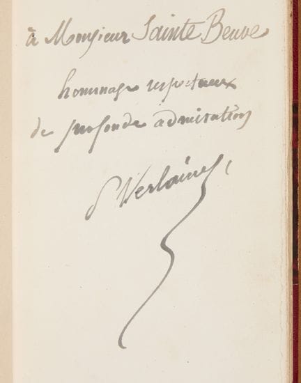 VERLAINE (Paul). Poëmes saturniens. Paris, Alphons