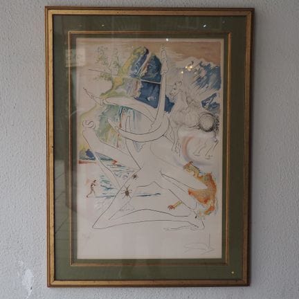 Salvador Dali 1904-1989: color etching with gauffr