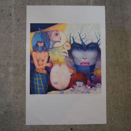 Jef Van Tuerenhout 1926–2006: Color lithograph, “L