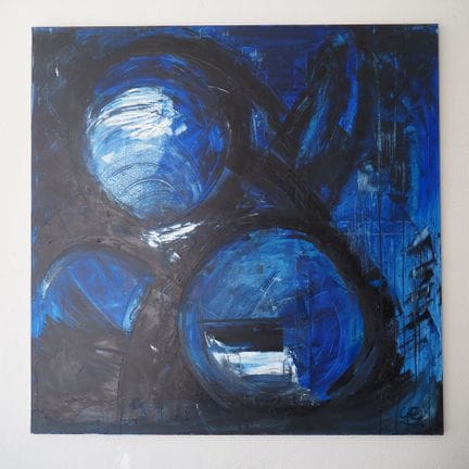 Christian Englebert : Oil on canvas, abstract comp