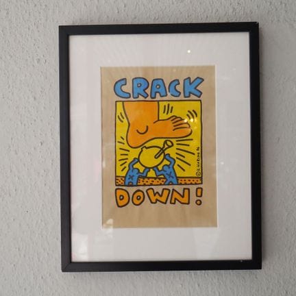 Keith Haring (1958-1990), atribuida: gouache sobre