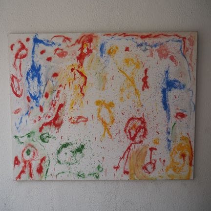 Paul Trajman 1960: Öl auf Leinwand, abstrakte Komp