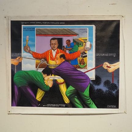 Samba Chéri 1956: Öl auf Leinwand, mit Farbflocken