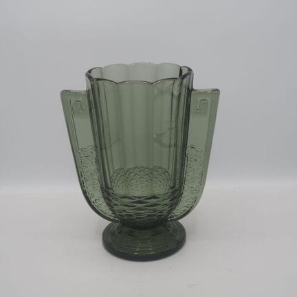 Val Saint-Lambert : Vase tulipe Art-Déco, verre mo