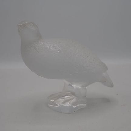 Lalique France : Sculpture, pintade, cristal et sa