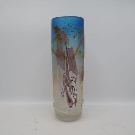 Louis Leloup 1929–2025: Zylindrische Vase, mundgeb