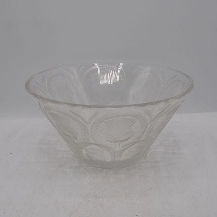 Lalique France: Obstschale um 1950, klares Kristal