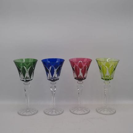 Saint-Louis: Set aus 4 Rheinweingläsern, Modell „C