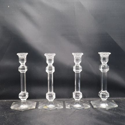 Val Saint Lambert: Set aus 4 Kerzenhaltern, Modell