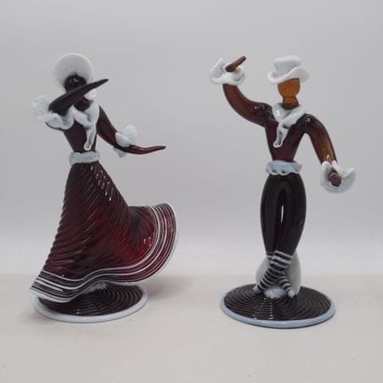 Murano: Spanisches Tanzpaar, mundgeblasenes Glas, 