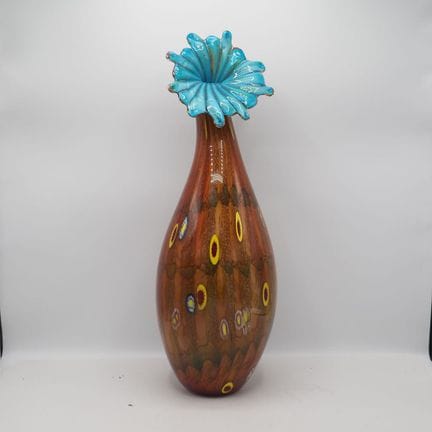Murano: Vase, mundgeblasenes Glas mit Einlage und 