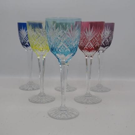 Saint Louis attribué : Suite de 6 verres à vin du 