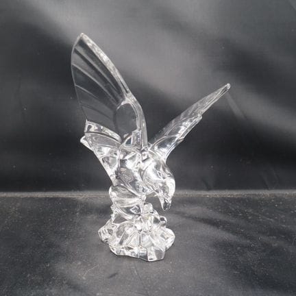Val Saint-Lambert: Statuette, Adler, aus klarem Kr