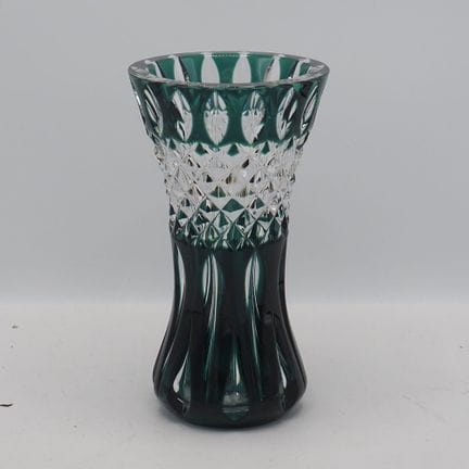 Val Saint-Lambert: Diabolo-Vase, um 1900, klares, 