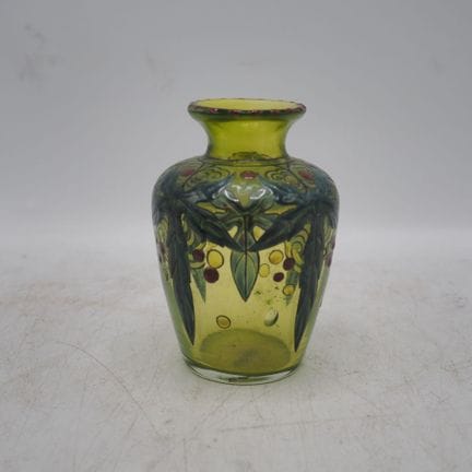 Emile Gallé (1846-1904) : Petit vase ovoide 19eS à
