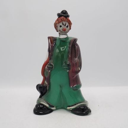 Murano : Skulptur um 1930, mit einem Clown, mundge