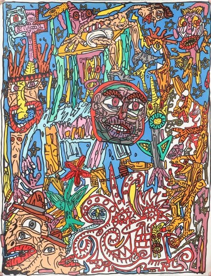Robert Combas (geb. 1957) "L'homme Animal".
Mehrfa