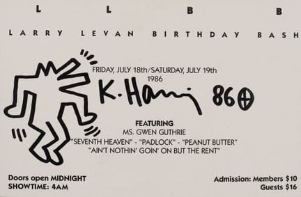 Keith Haring (1958-1990) after
Invitation card for