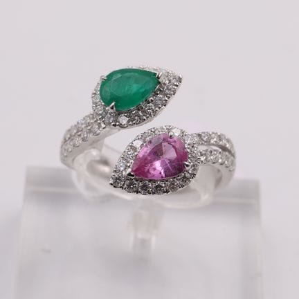 Anello "Toi et Moi"
In oro bianco 18 carati (750) 