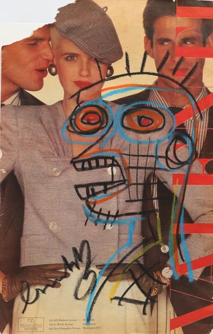 Jean-Michel Basquiat (1960–1988), nach
Pastellzeic