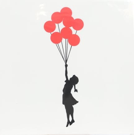 Banksy (after)
Red vinyl and its "Flying to Libert