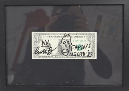Jean-Michel Basquiat (1960–1988), after
A $1 bill 