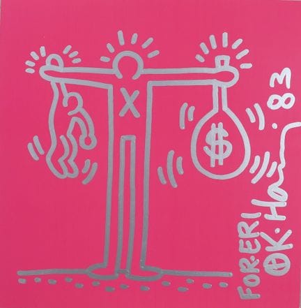"For Eri" Keith Haring (1958-1990) Attributed to
C